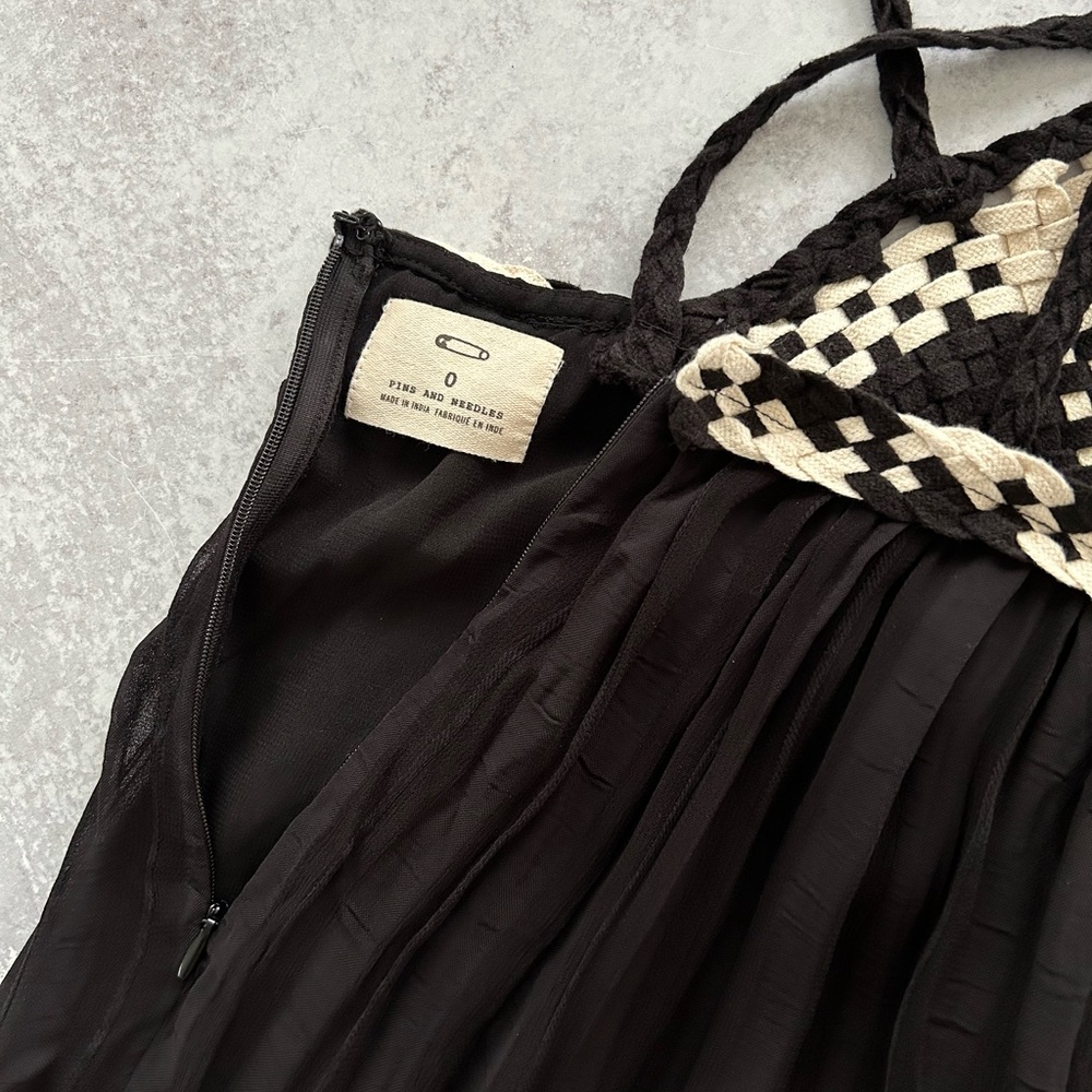 Urban Outfitters Pins & Needles Woven Bodice Maxi Dress, Black 0 XS - Picture 4 of 13